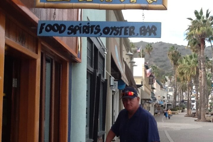 a man holding a sign